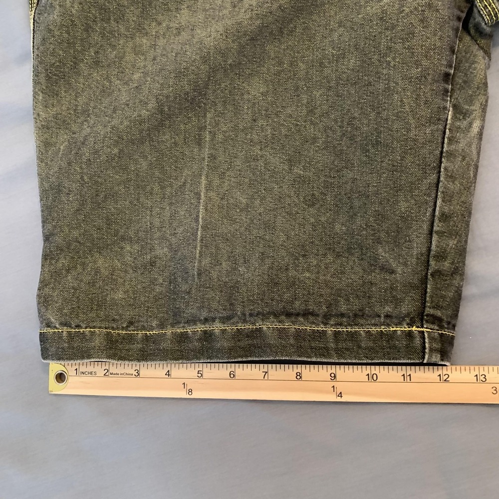 Webs Baggy Carpenter Cargo Shorts Mens 38 Gray Denim Utility Pockets Contrast - Picture 7 of 10